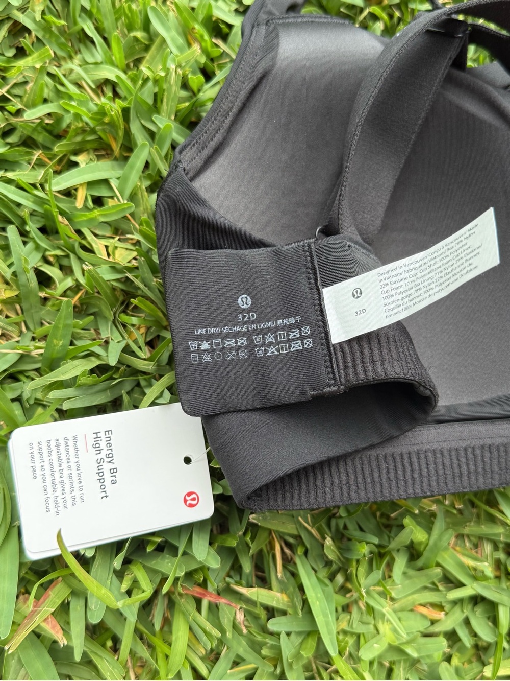 lululemon Black Sports Bra - Picture 3 of 4